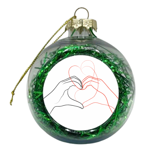 Finding Love In Familiar Places - xmas bauble by Adam Regester