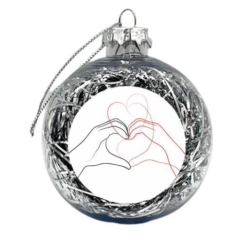 Finding Love In Familiar Places - xmas bauble by Adam Regester