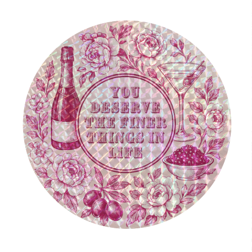 Finer Things - Circle Sticker by Lilly Rose