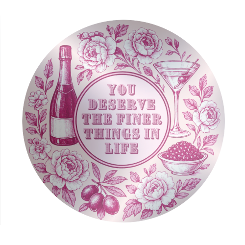 Finer Things - Circle Sticker by Lilly Rose