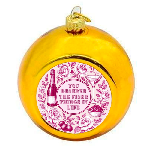 Finer Things - colourful christmas bauble by Lilly Rose