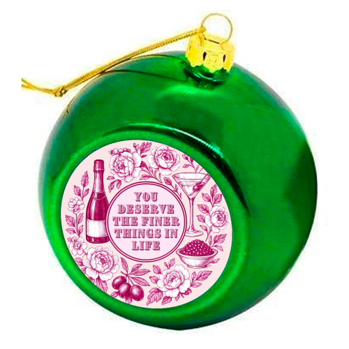 Finer Things - colourful christmas bauble by Lilly Rose