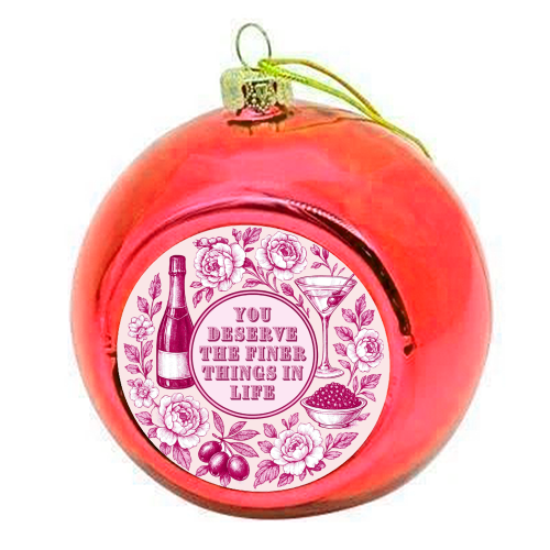 Finer Things - colourful christmas bauble by Lilly Rose