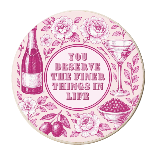 Finer Things - personalised beer coaster by Lilly Rose