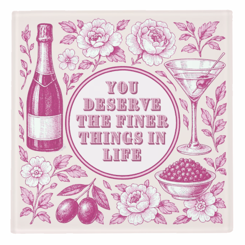 Finer Things - personalised beer coaster by Lilly Rose