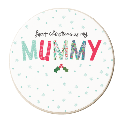 First Christmas as my mummy - personalised beer coaster by The Boy and the Bear