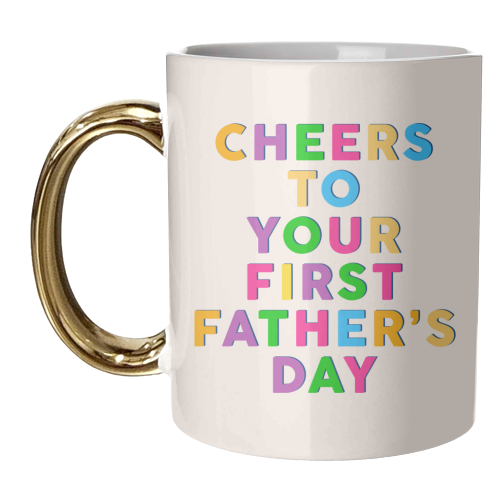 First Father's Day Typography - unique mug by Lisa Wardle