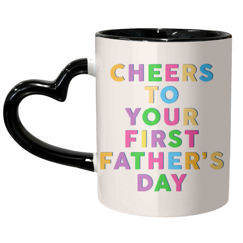 First Father's Day Typography - unique mug by Lisa Wardle