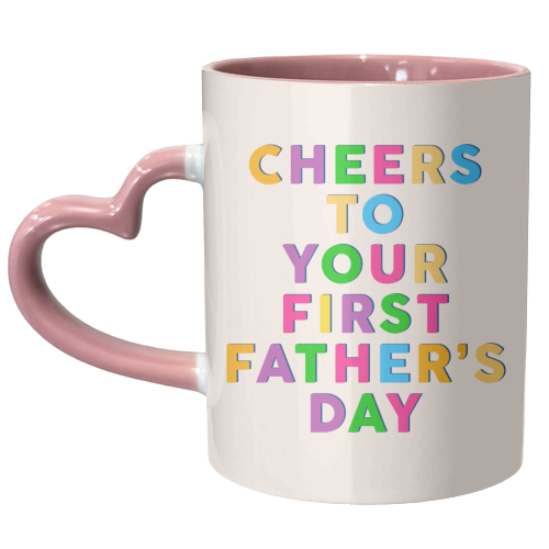 First Father's Day Typography - unique mug by Lisa Wardle