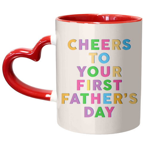 First Father's Day Typography - unique mug by Lisa Wardle