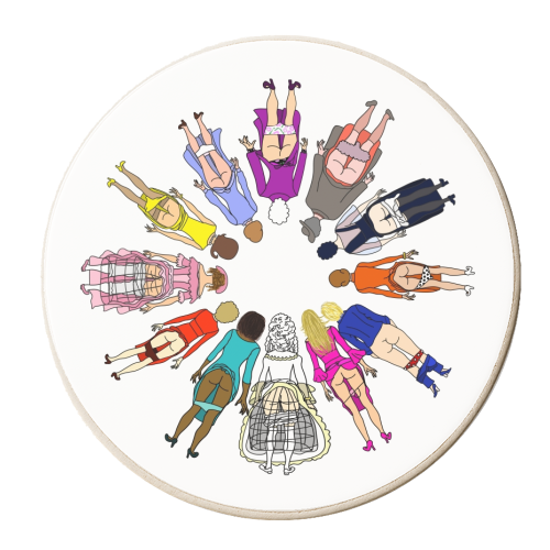 First Lady Butts - personalised beer coaster by Notsniw Art