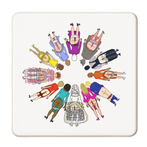 First Lady Butts - personalised beer coaster by Notsniw Art