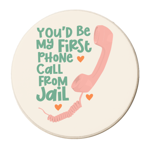 First Phone Call - personalised beer coaster by Pink and Pip