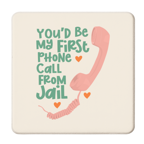 First Phone Call - personalised beer coaster by Pink and Pip