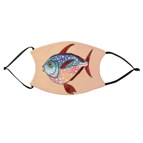 Fish Illustration - face cover mask by The Queer Store