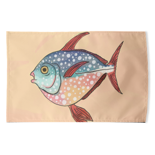 Fish Illustration - funny tea towel by The Queer Store