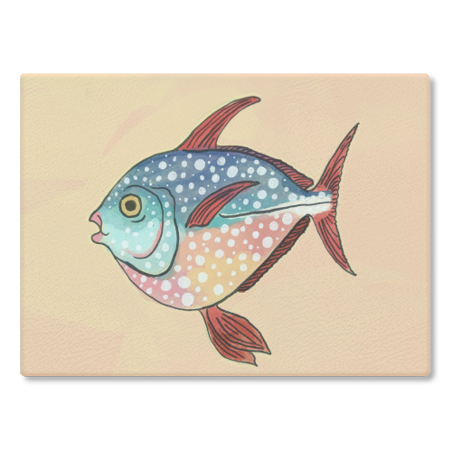 Fish Illustration - glass chopping board by The Queer Store