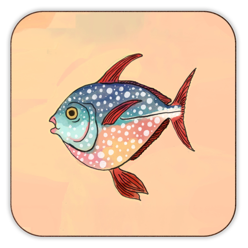 Fish Illustration - personalised beer coaster by The Queer Store