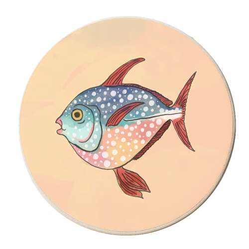 Fish Illustration - personalised beer coaster by The Queer Store
