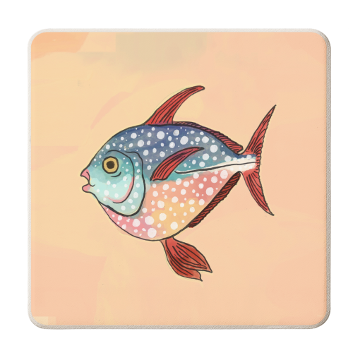 Fish Illustration - personalised beer coaster by The Queer Store