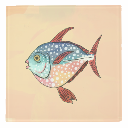 Fish Illustration - personalised beer coaster by The Queer Store