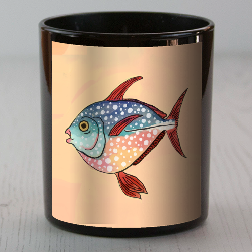 Fish Illustration - scented candle by The Queer Store