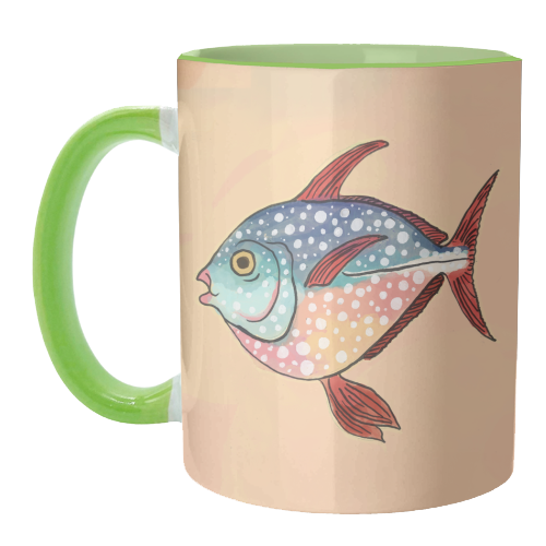 Fish Illustration - unique mug by The Queer Store