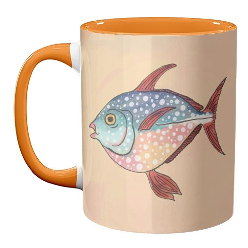 Fish Illustration - unique mug by The Queer Store