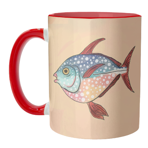 Fish Illustration - unique mug by The Queer Store