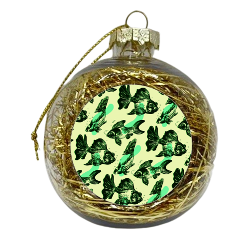 Fish Pattern - xmas bauble by Dom Tsoi