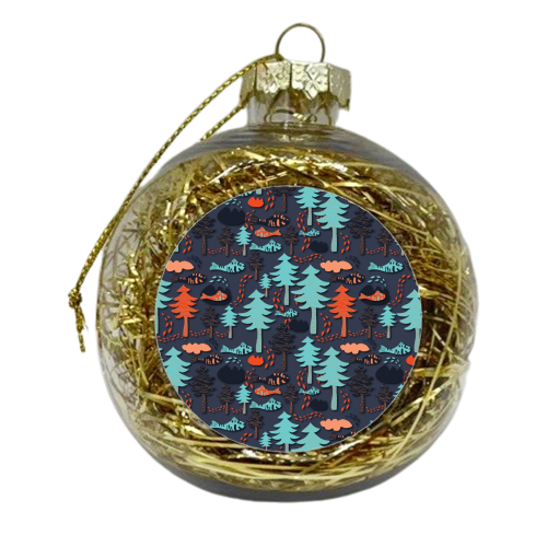Fishes in the wood - xmas bauble by Elena Mileva-Krasteva