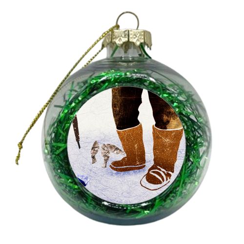 Fishing - xmas bauble by Stag Prints