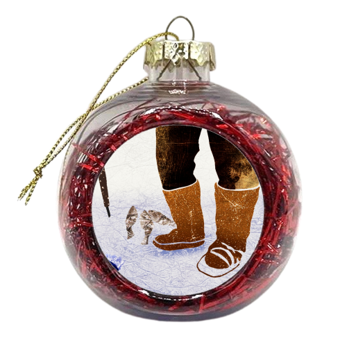 Fishing - xmas bauble by Stag Prints