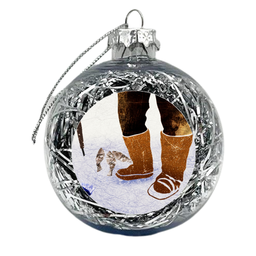 Fishing - xmas bauble by Stag Prints