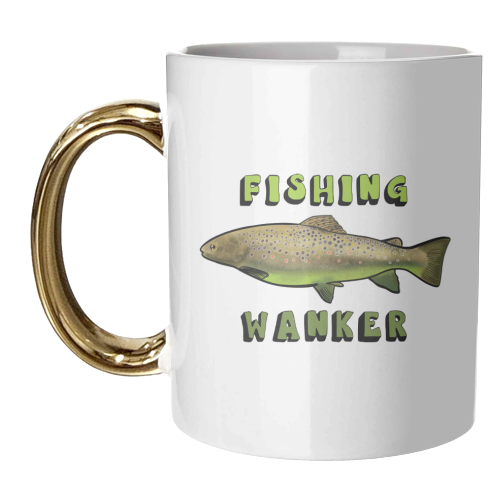 Fishing wanker - unique mug by PixieDrew
