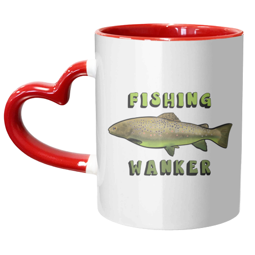 Fishing wanker - unique mug by PixieDrew