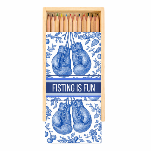 Fisting is fun - Coloured Pencils with Box by Lilly Rose
