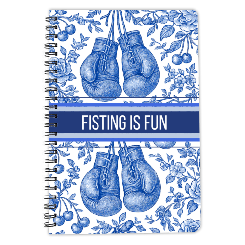 Fisting is fun - personalised A4, A5, A6 notebook by Lilly Rose