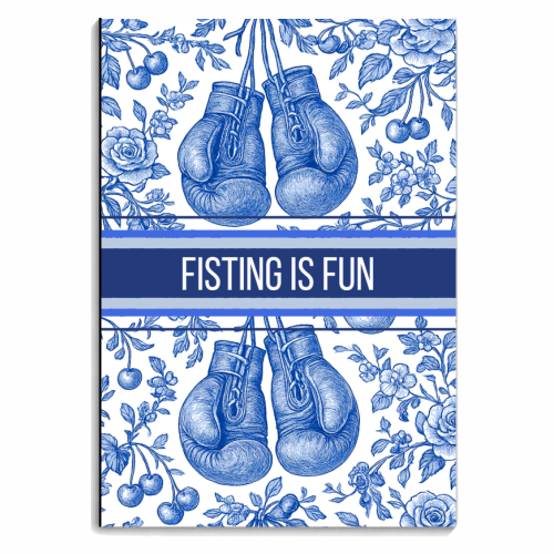 Fisting is fun - personalised A4, A5, A6 notebook by Lilly Rose