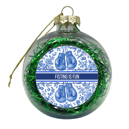 Fisting is fun - xmas bauble by Lilly Rose