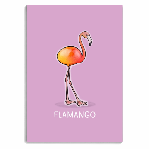 Flamango - personalised A4, A5, A6 notebook by Carl Batterbee