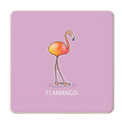Flamango - personalised beer coaster by Carl Batterbee