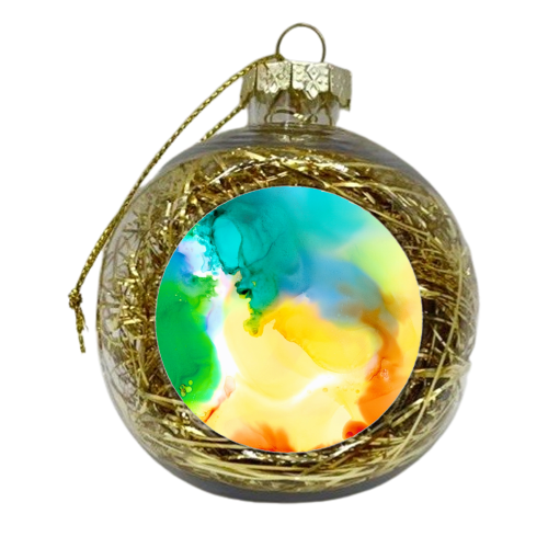 Flames - xmas bauble by karen horn