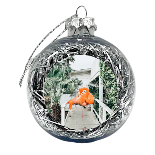 Flamingo Beach House - xmas bauble by Uma Prabhakar Gokhale