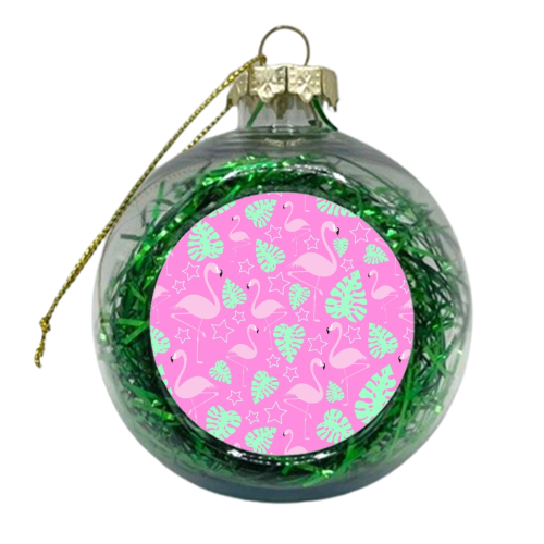 Flamingo - xmas bauble by kayleighevans