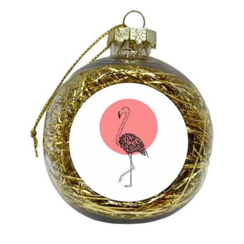 Flamingo - xmas bauble by Sarah May Strand