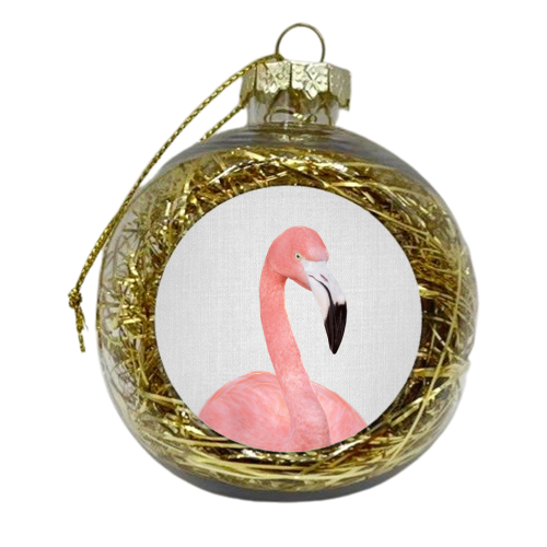 Flamingo - Colorful - xmas bauble by Gal Design
