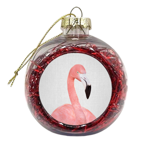 Flamingo - Colorful - xmas bauble by Gal Design