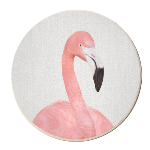 Flamingo - Colorful - personalised beer coaster by Gal Design