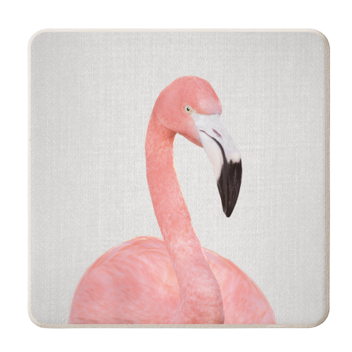 Flamingo - Colorful - personalised beer coaster by Gal Design